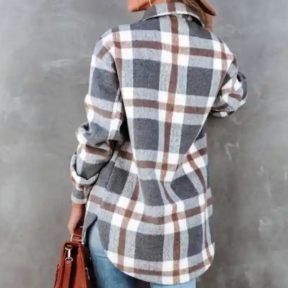 New VICI DOLLS FORE BRINKLEY Heavy Plaid Shacket XS - Picture 2 of 4